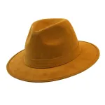 Hat Fedora Vintage Suede Brown