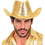 Hat Cowboy Sequin Gold