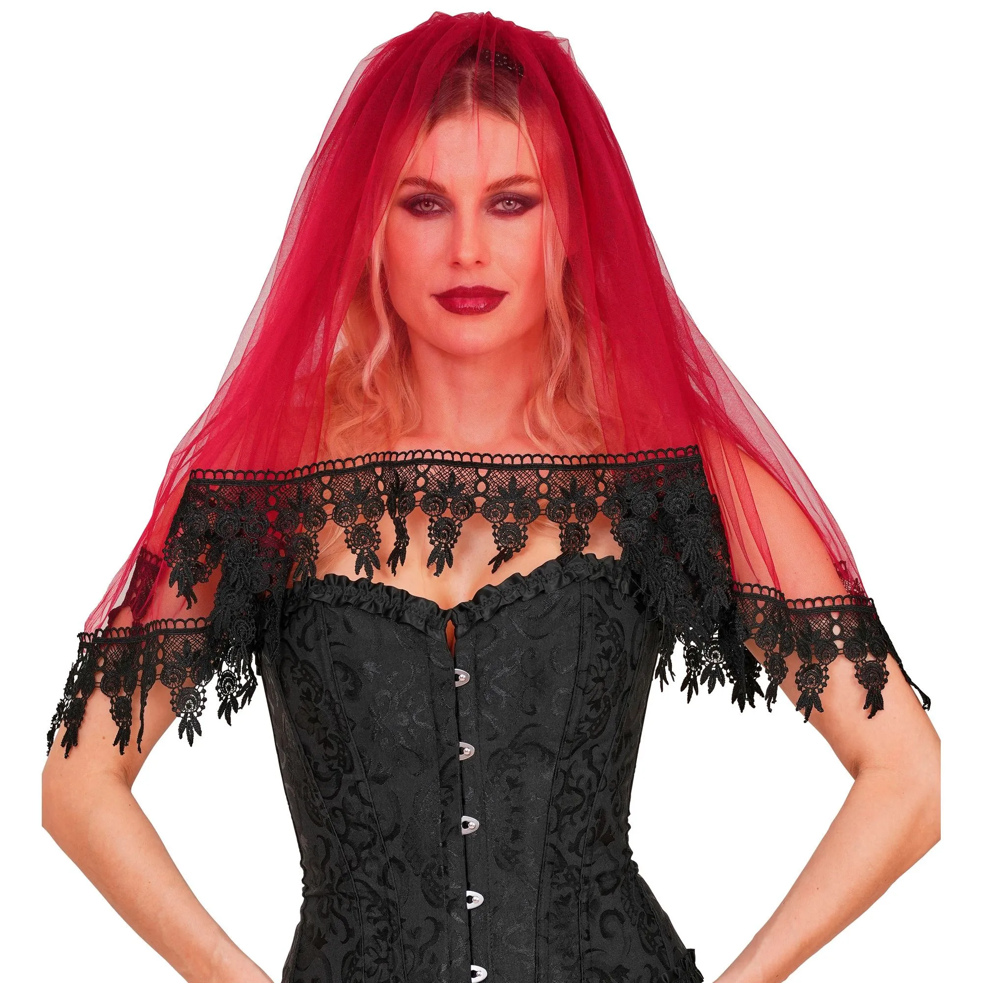 Veil Lace Red