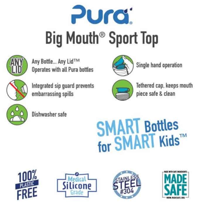 Pura Bottle Big Mouth Silicone (Sport Top)