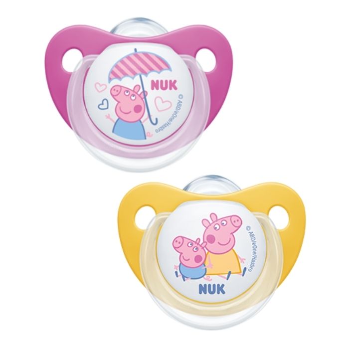 NUK Disney Peppa Pig Soothers Trendline Silicone 6-18m
