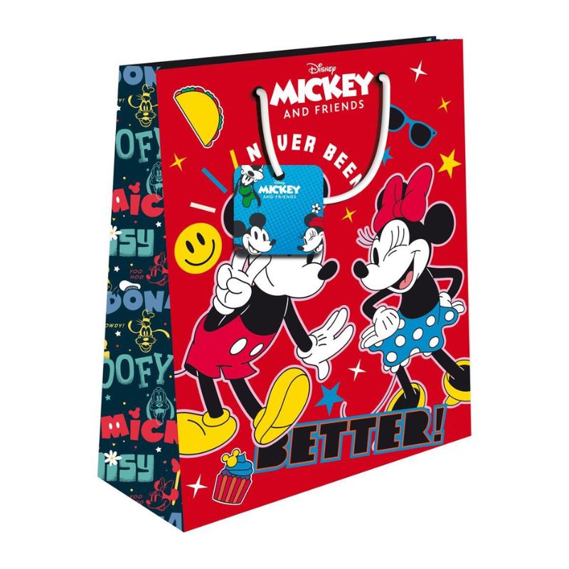 Paper Gift Bag 33x12x45cm Mickey/Minnie 2Designs