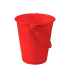 Plastic bucket sand toys red