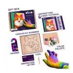 Coloring with clay set by numbers ТМ ОКТО 29*29 cm Fox