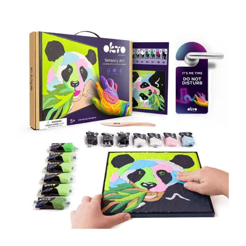 Coloring with clay set by numbers ТМ ОКТО 29*29 cm Panda