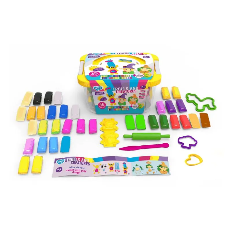 Trolls and creatures box  Lovin Modeling Set with Play Dough