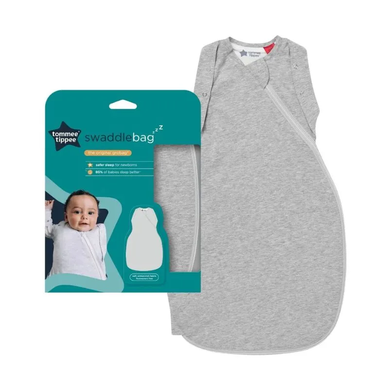 Tommee Tippee The Original Grobag Sky Grey Marl Swaddlebag 1.0Tog 0-3M