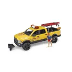 Bruder RAM 2500 power wagon lifeguard with figure, stand up paddle and light & sound module