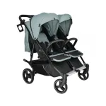Bebe Star Twin Baby Stroller Double Trouble Petrol