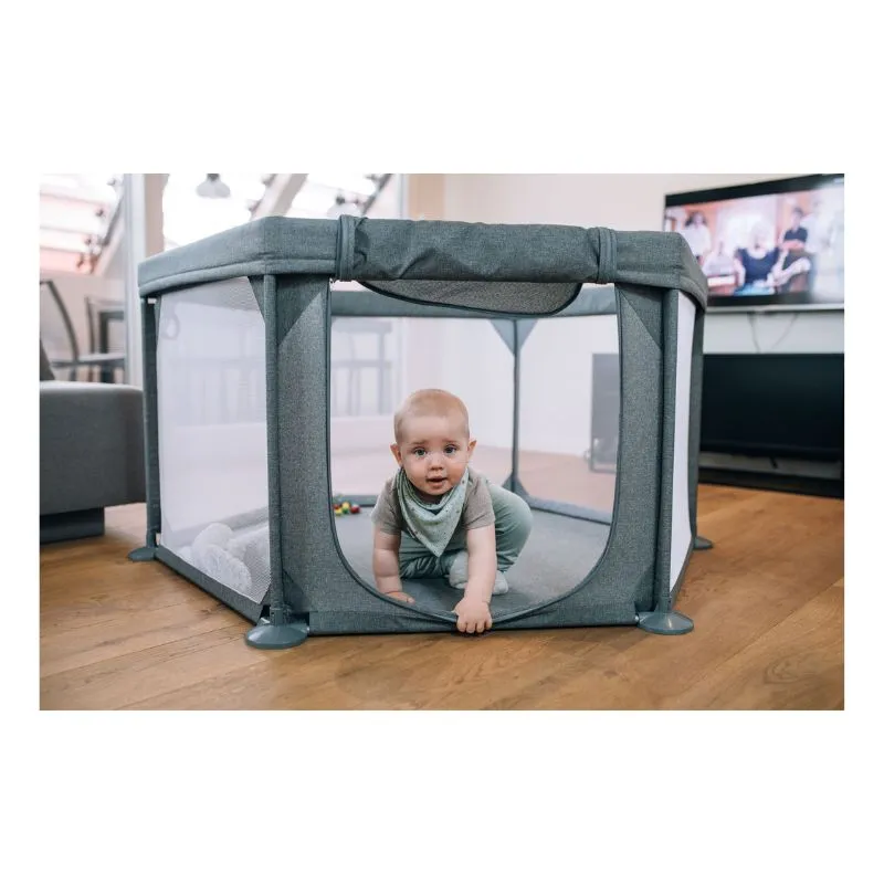 FreeOn Hexagon playpen, grey