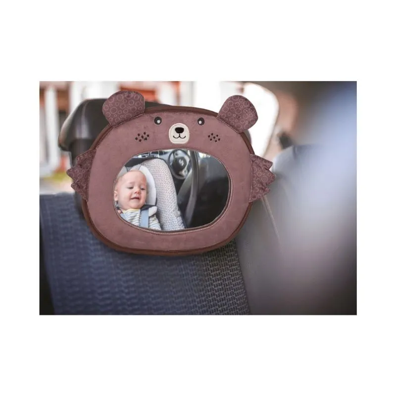 FreeOn Car mirror Plush  Animals, brown