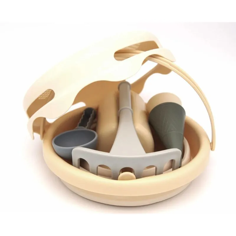 CompacToys 7in1 Sand Toys - sand toy 7 pieces beige