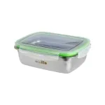 Ecolife Stainless Steel Food Container Inox Single Wall Green x 850ml
