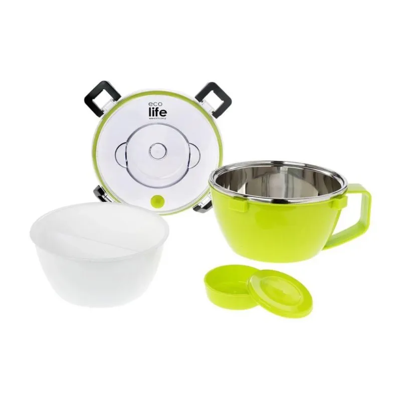 Ecolife Lunch Box Double Wall - Green (850ML)