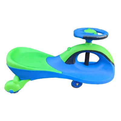 Twist Car Magic Plasma Kids Swing Car with Light and Music , Blue & Green