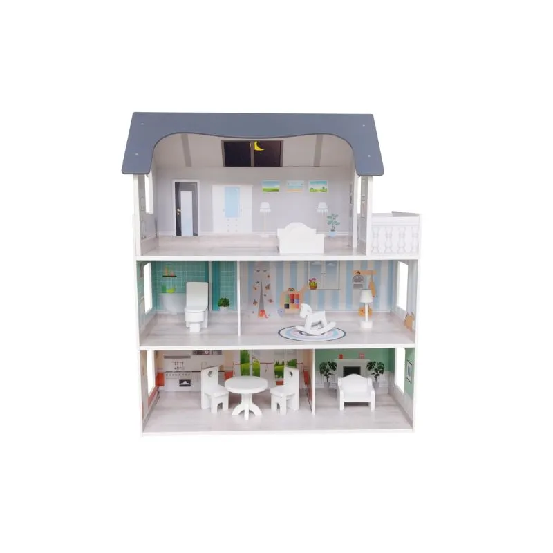 FreeOn Wooden toy house grey