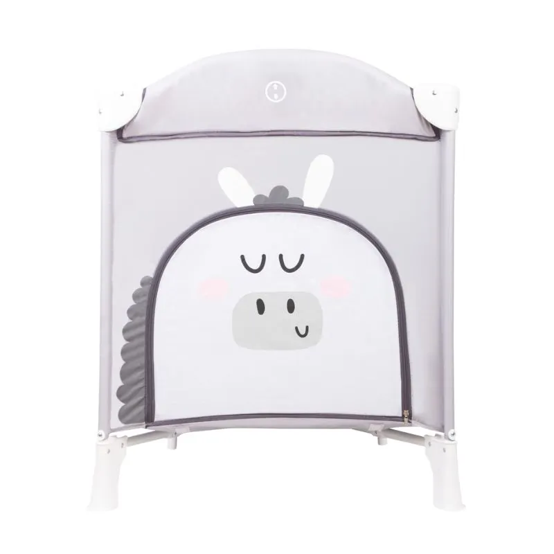 FreeOn Travel Cot 1 Level Balloon Zebra Grey