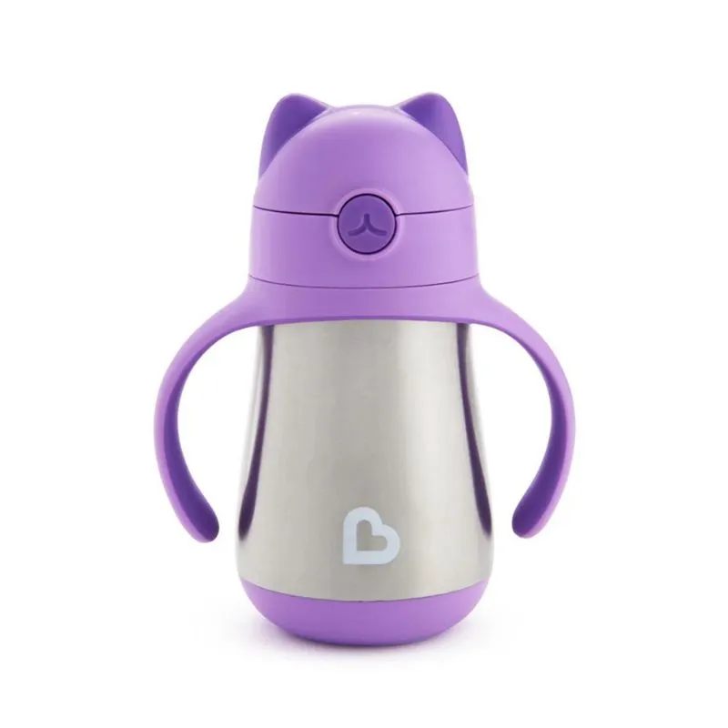 Munchkin Thermos 237ml With Straw Cool Cat