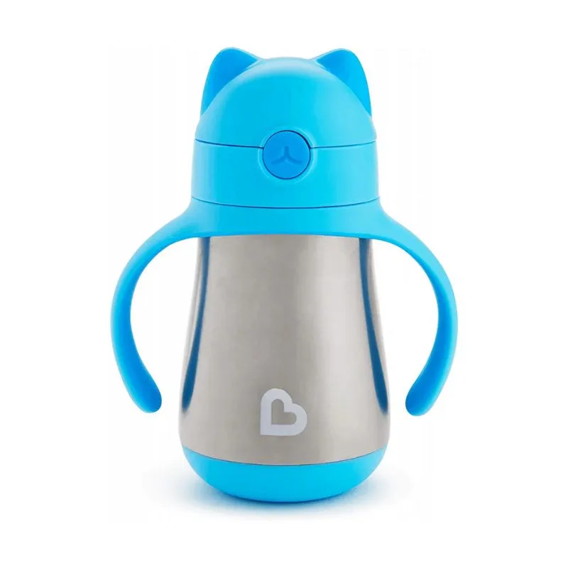 Munchkin Thermos 237ml With Straw Cool Cat