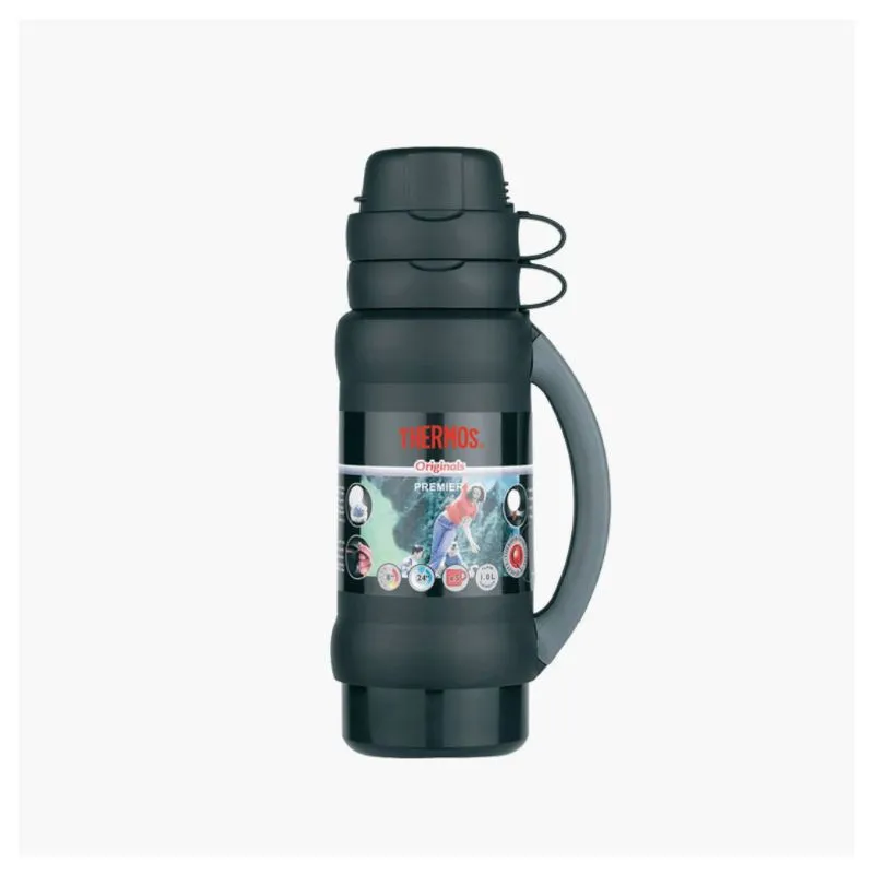 Thermos 34 Range Glass Flask Black 1L