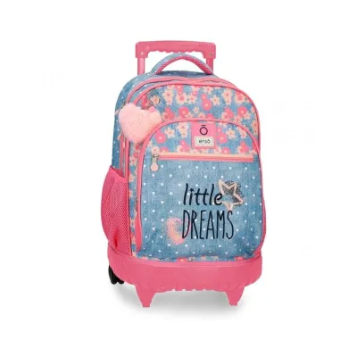 Enso Little Dreams 2 wheeled backpack Pink