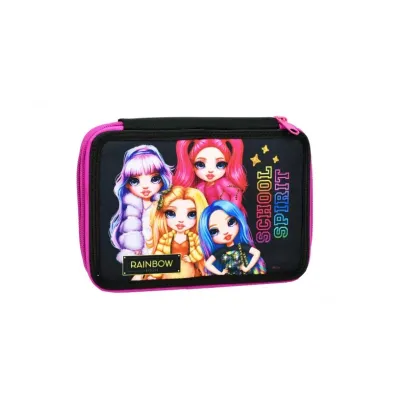 Pencil Case (Full) Double Gim Rainbow High Glitter