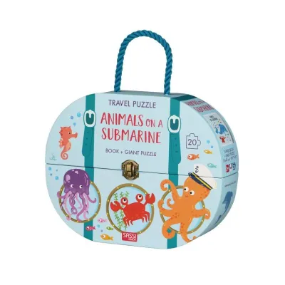 Travel Puzzle. Animals on a Submarine