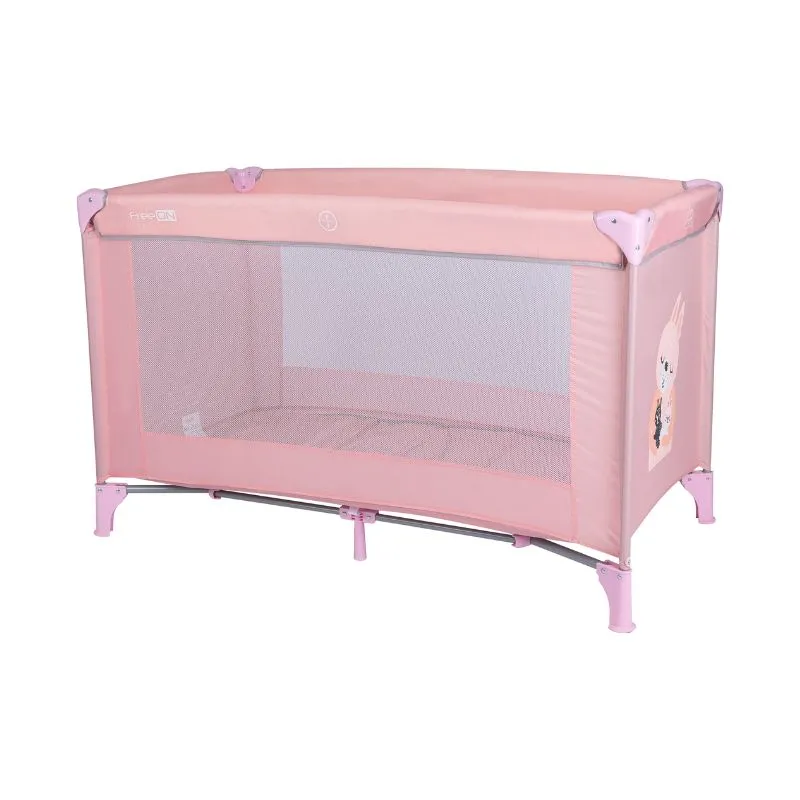 FreeOn Travel cot Love, Rabbit, pink
