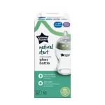 Tommee Tippee Natural Start Anti-Colic Glass Bottle, 250ml