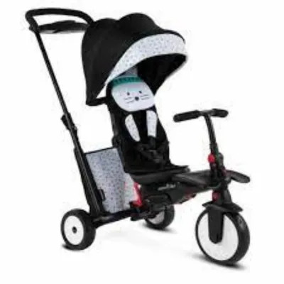 SmarTrike Bunny 7 in 1 Folding Kid Stroller Tricycle for 9-36 Months