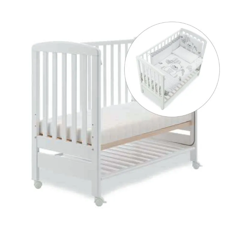 Italbaby Set B.Side White Stelline Grey