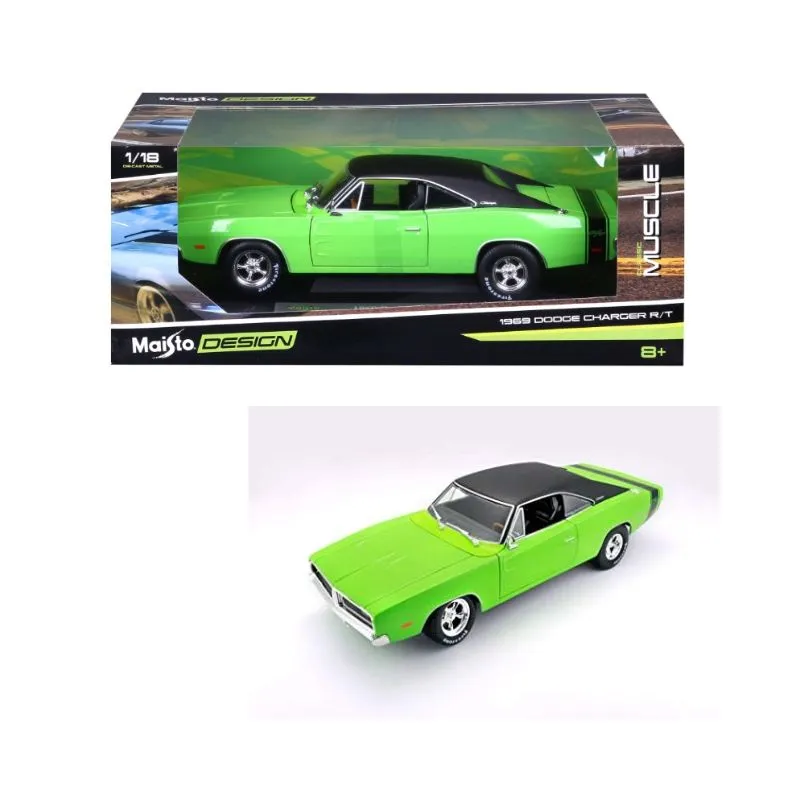 Maisto 1969 Dodge Charger R/T Classic Super Car 1:18 - Green
