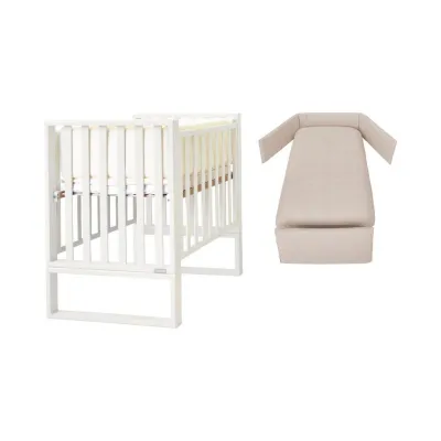 Italbaby Evolutionary Baby Cot Set White and Sand