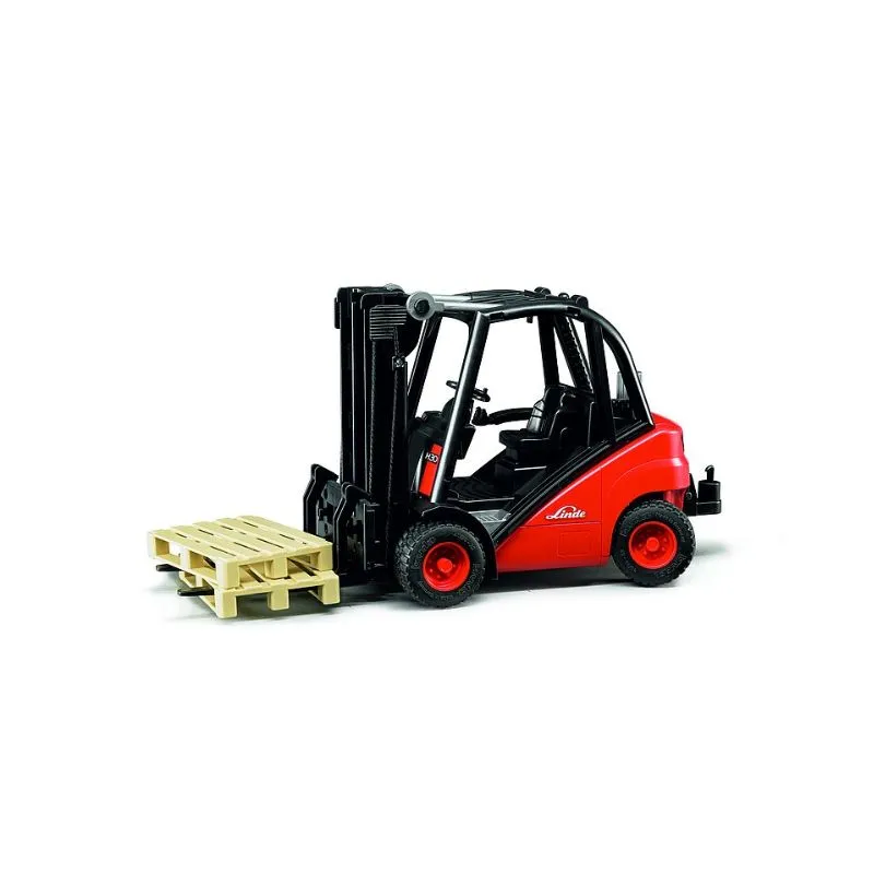 Bruder Linde fork lift H30D with 2 pallets