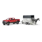 Bruder Power Wagon with Horse Trailer and Horse