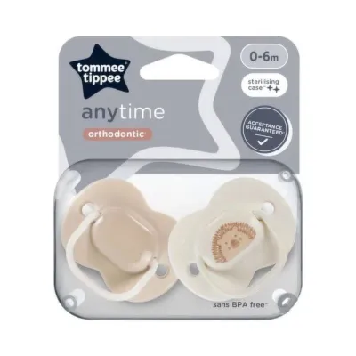 Tommee Tippee 2x Anytime Soother, 0-6 months, Symmetrical
