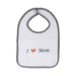 FreeOn Bib I love Mom White/Grey