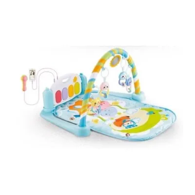 Lazarid Activity gym with hanging toys and music buttons Bluetooth/USB power Blue