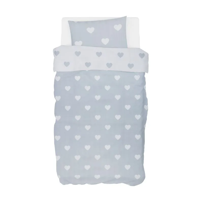 FreeOn Bedding 6 pcs Grey Hearts