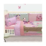 Das Home Baby Sheets Set Crib Cotton Pink 120x160cm 3pcs