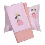 Das Home Baby Sheets Set Crib Cotton Pink 120x160cm 3pcs
