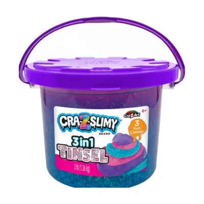 Cra-Z-Slimy Tricolor Tinsel Bucket
