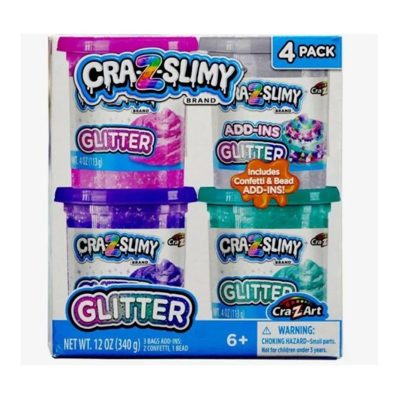 Cra-Z-Slimy Glitter 4pk
