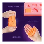 Okto 10pcs Sensory Art Air Clay Colours S - W09 Orange