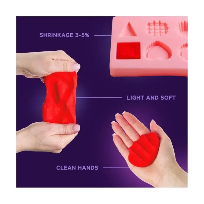 Okto 10pcs Sensory Art Air Clay Colours S - W05 Red