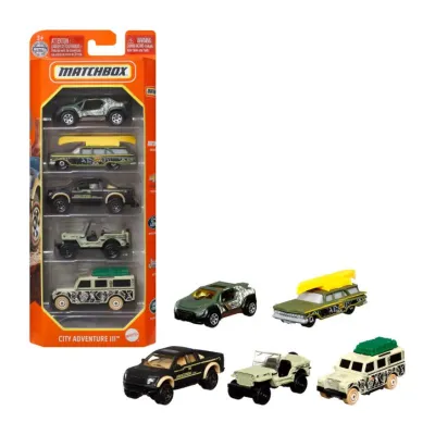 Matchbox 1:64 Scale Die-Cast Toy Cars Or Trucks, Set Of 5