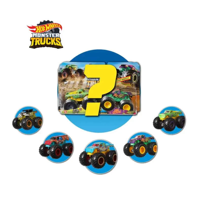 Hot Wheels Monster Trucks Demolition Doubles, 2-Pack Of 1:64 Scale Toy Trucks