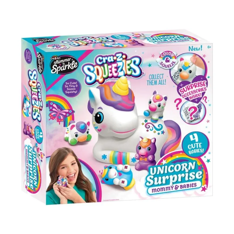 Cra-Z-Squeezies Shimmer ‘N Sparkle Unicorn Surprise Mommy And Babies