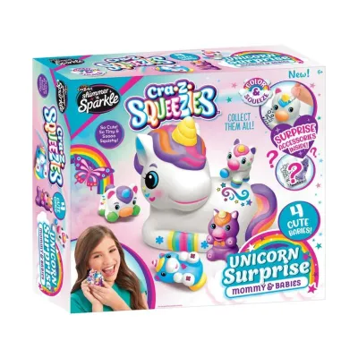Cra-Z-Squeezies Shimmer ‘N Sparkle Unicorn Surprise Mommy And Babies