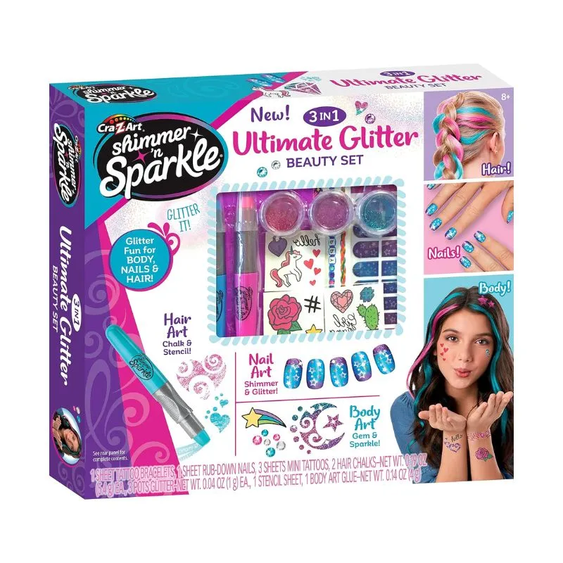 Cra-Z-Art Shimmer ‘N Sparkle 3-in-1 Ultimate Glitter Beauty Set